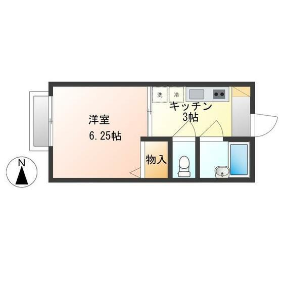 エスポワール21(1K/2階)の間取り写真