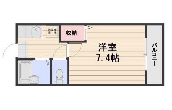 メゾンピュア(1K/2階)の間取り写真