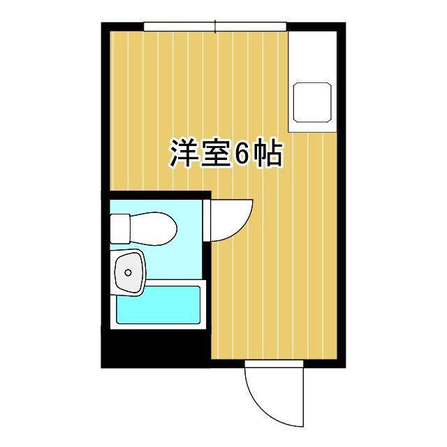 ビーバーハイツ桃ケ池I(ワンルーム/1階)の間取り写真