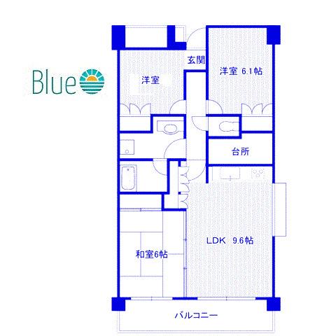 カサフロンテ(3LDK/3階)の間取り写真