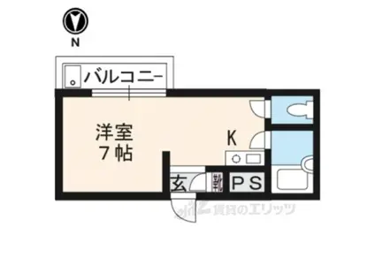 フレグランス喜多仁志(ワンルーム/3階)の間取り写真