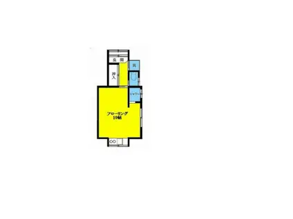 弥生荘(ワンルーム/1階)の間取り写真