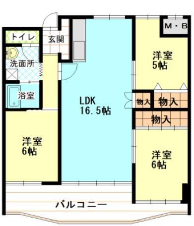シャトレ・アン(3LDK/2階)の間取り写真