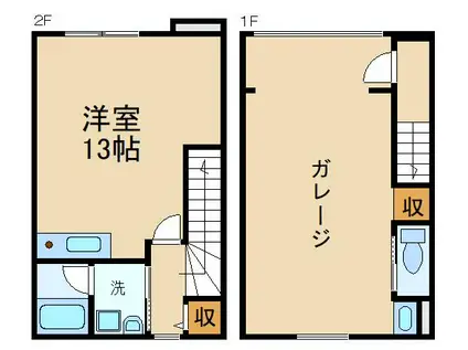 AMBTIOUS枚方市駅前(ワンルーム/2階)の間取り写真