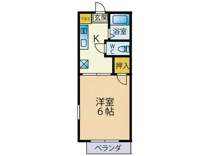 マミエール日栄(1K/2階)の間取り写真
