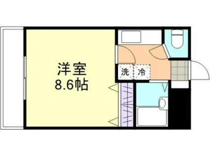 サンライズ玉島4号棟(1K/3階)の間取り写真