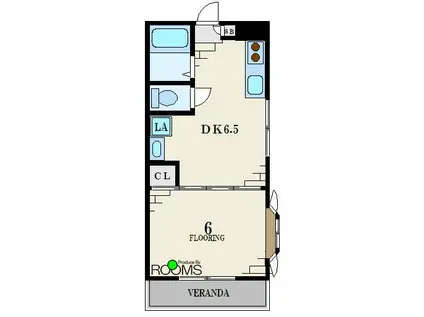 コンタハウス(1DK/3階)の間取り写真