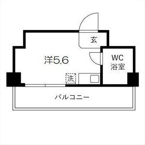 コスモプラザ三宮(ワンルーム/8階)の間取り写真