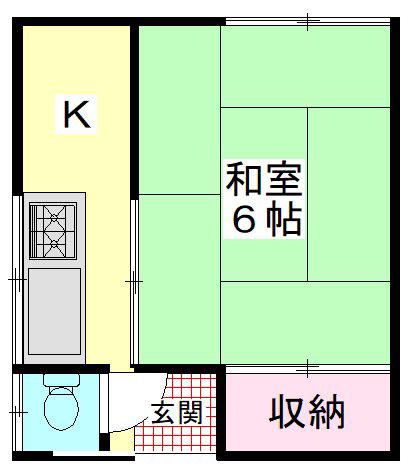 サンナップ(1K/2階)の間取り写真