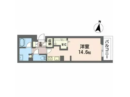 ドエル ジョーダン(ワンルーム/2階)の間取り写真