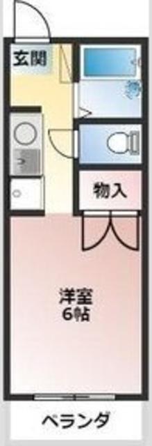 イマージュA(ワンルーム/2階)の間取り写真