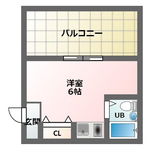 プレアール駒川(ワンルーム/5階)の間取り写真