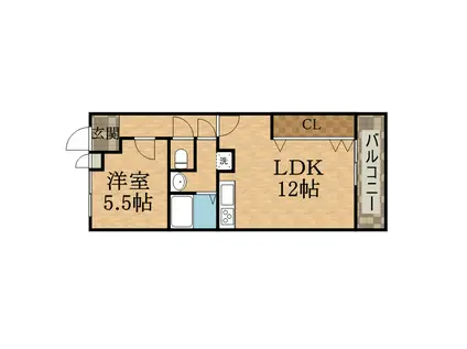 加藤マンション(1LDK/2階)の間取り写真