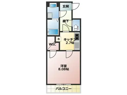 エムロード上地(1K/1階)の間取り写真