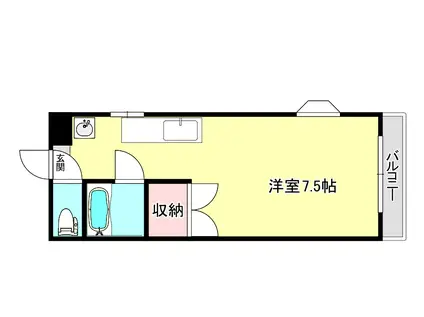 イレブン第2ビル(ワンルーム/2階)の間取り写真