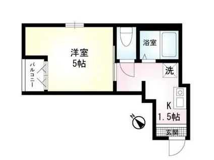 PARTIRE(1K/2階)の間取り写真