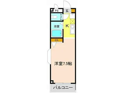 プラチナコート56番館(1K/5階)の間取り写真