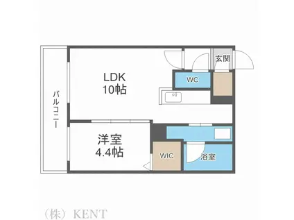 オリゾンテ円山公園(1LDK/3階)の間取り写真