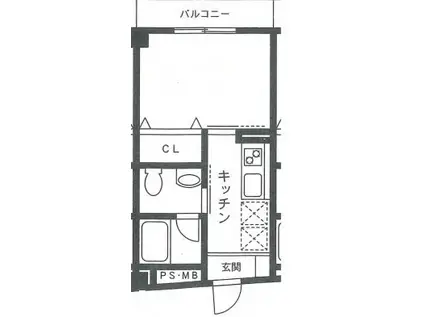 アンシルクコーポ(1K/2階)の間取り写真