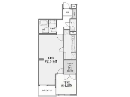 世田谷上馬ハイデンス(1LDK/3階)の間取り写真