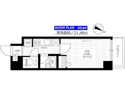 ステージファースト恵比寿(1K/3階)の間取り写真