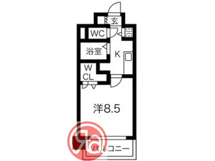 KAISEI本町通(1K/6階)の間取り写真