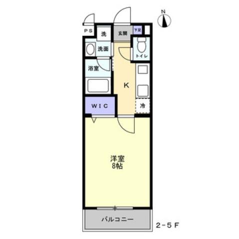 ミモザヒルズ岡山医大南(1K/3階)の間取り写真