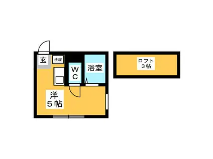 モンステラ中山A(ワンルーム/1階)の間取り写真