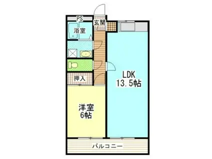 ピニエール高野台 A棟(1LDK/2階)の間取り写真