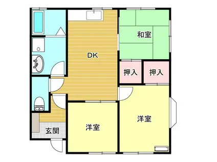 ガーデンシティI(3DK/2階)の間取り写真