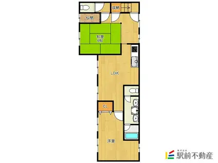 Kフラット(2LDK/2階)の間取り写真