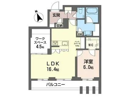 グランクロス サクラ(1SLDK/2階)の間取り写真
