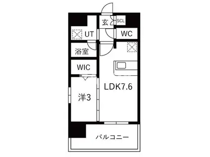 LANDIC O/2227(1LDK/2階)の間取り写真