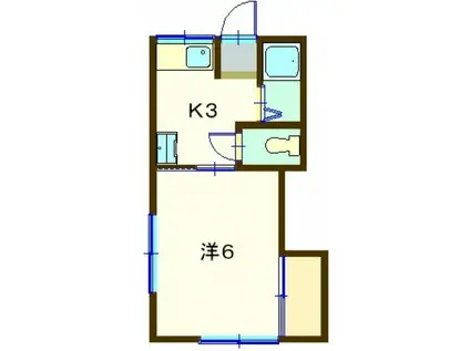 泉ハイツ第五(1K/1階)の間取り写真