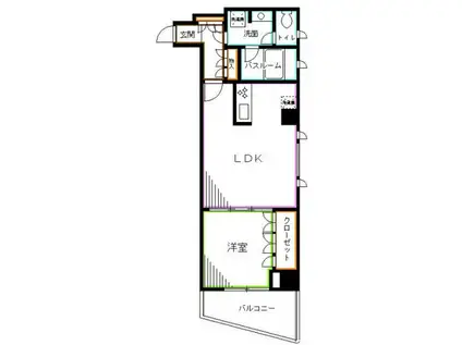 プライムアーバン西荻窪II(1LDK/2階)の間取り写真