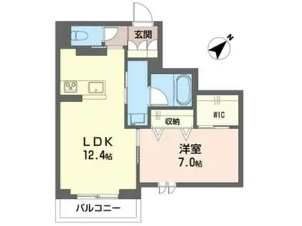 シェリエ(1LDK/3階)の間取り写真