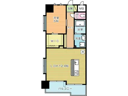 ギャラン片野NEO(1LDK/8階)の間取り写真