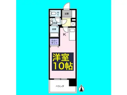 KDXレジデンス神宮前(ワンルーム/6階)の間取り写真