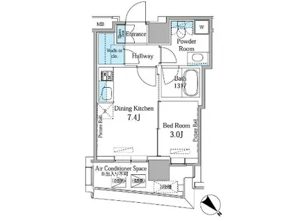 MY TOWER RESIDENCE(1DK/11階)の間取り写真
