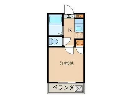 第二富士レイホ-ビル(1K/1階)の間取り写真