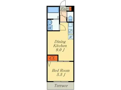 グラン・タヱ(1LDK/1階)の間取り写真