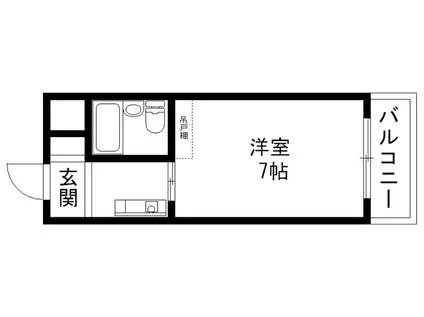 メゾンドアヴニール(ワンルーム/4階)の間取り写真