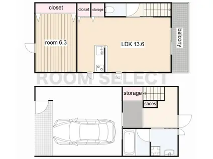 モディフィス長久手(1LDK/1階)の間取り写真