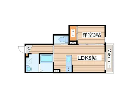 ANYRE高砂駅東II(1LDK/2階)の間取り写真