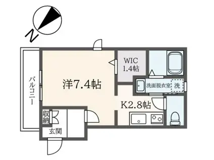 HEBELMAISONGRACE(1K/2階)の間取り写真