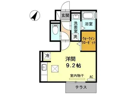 碧エイト(ワンルーム/1階)の間取り写真