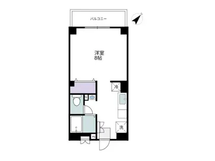 フレール久が原C棟(1K/2階)の間取り写真