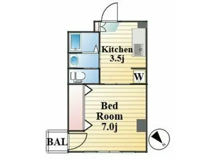 マノア大栄(1K/3階)の間取り写真