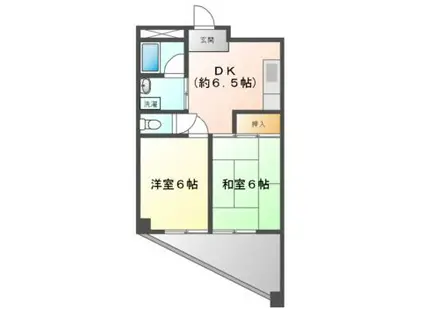 シオヤマビル(2DK/4階)の間取り写真