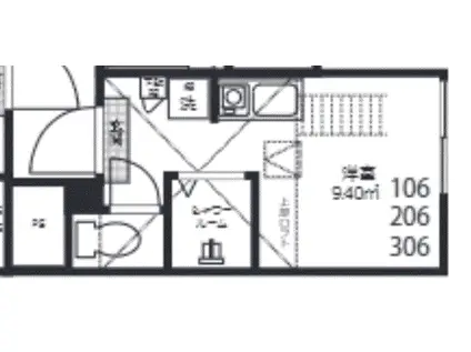 QUQURITOKYOSHINJUKU(ワンルーム/2階)の間取り写真